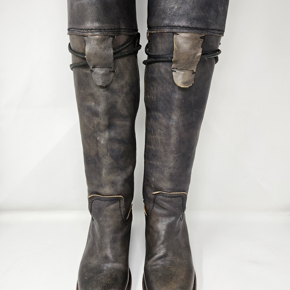 Freebird By Steven Carolina Women's Black Leather Knee-High Boots - Picture 6 of 13